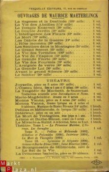 MAURICE MAETERLINCK**L'OMBRE DES AILES**CHARPENTIER FASQUELL - 5