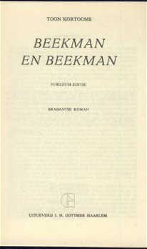 TOON KORTOOMS** BEEKMAN EN BEEKMAN **JUBILEUMEDITIE**J.H. GO - 4