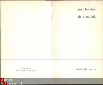 ASTER BERKHOF**DE NOODKLOK**DAVIDSFONDS - 3