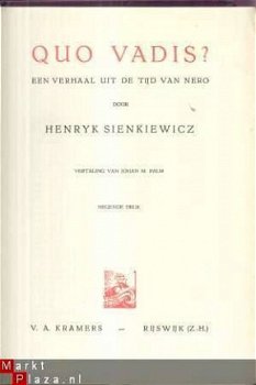 HENRYK SIENKIEWICZ***QUO VADIS ? ***UIT DE TIJD VAN NERO** - 2