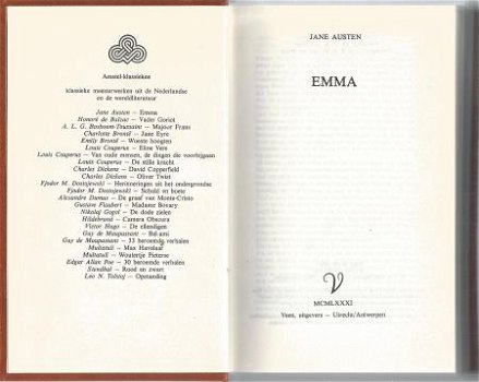 JANE AUSTEN**EMMA**AMSTELKLASSIEKER*MCMLXXXI*1981** - 1