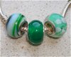 Set van 3 Pandora Style glasbedels Groen - 1 - Thumbnail