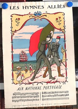 Les Hymnes Alliés Air National Portugais 1916 1/1000 ex WO I - 1