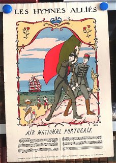 Les Hymnes Alliés Air National Portugais 1916 1/1000 ex WO I