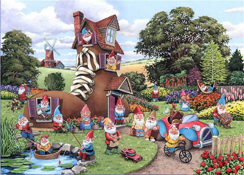 House of Puzzles - Gnome & Away - 500 XL Stukjes Nieuw - 1