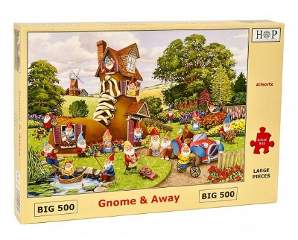 House of Puzzles - Gnome & Away - 500 XL Stukjes Nieuw - 2