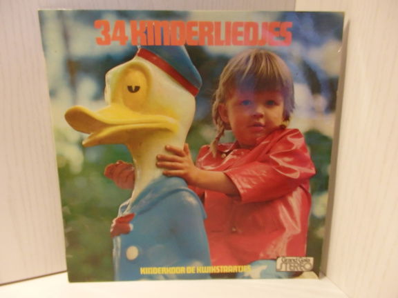 LP - 34 kinderliedjes kinderkoor de kwikstaartjes. - nr. 1