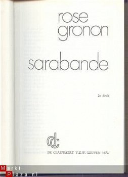 ROSE GRONON**DE SARABANDE**DE CLAUWAERT V.Z.W. LEUVEN 1972 - 1