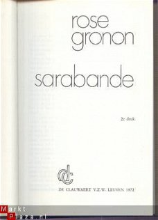 ROSE GRONON**DE SARABANDE**DE CLAUWAERT V.Z.W. LEUVEN 1972