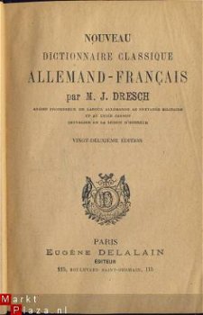 M. J. DRESCH**DICTIONNAIRE CLASSIQUE ALLEMAND-FRANCAIS** - 1