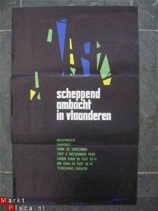 Origineel poster Rappoort 60 Scheppend Ambacht in Vlaanderen