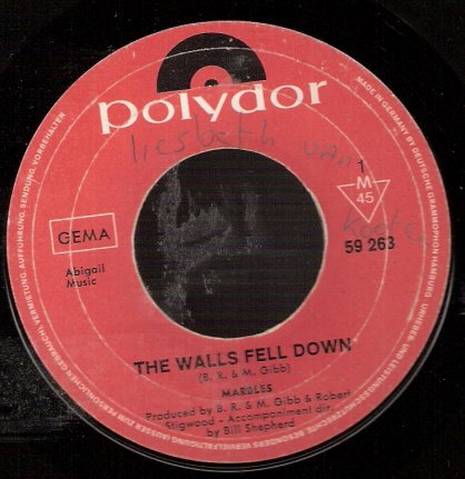 Marbles - The Walls Fell Down _ Love You - 1968 - Polydor - nr. 1