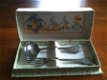 Sola geboorte-cadeau: Vork met lepel, Donald Duck..jaren '50 - 1 - Thumbnail