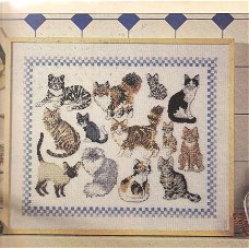 Borduurpatroon 003 kattenschilderij