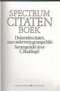 C. BUDDINGH**SPECTRUM CITATENBOEK**DUIZENDEN CITATEN** - 3