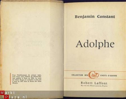 BENJAMIN CONSTANT**ADOLPHE**ROBERT LAFFONT - 2