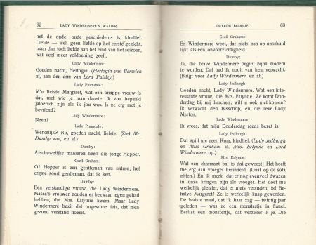 OSCAR WILDE**LADY WINDERMERE'S WAAIER**SPEL GOEDE VROUW.** - 4