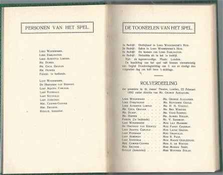 OSCAR WILDE**LADY WINDERMERE'S WAAIER**SPEL GOEDE VROUW.** - 5