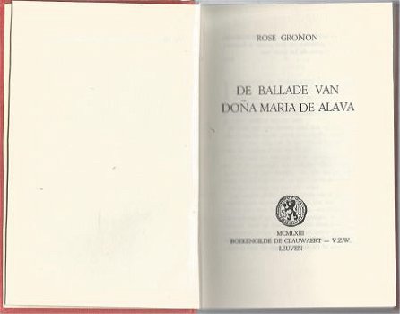 ROSE GRONON**DE BALLADE VAN DONA MARIA DE ALAVA**TEXTUUR LIN - 5