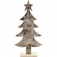Houten boomschors kerstboom 26cm hobbyartikelen hobbymaterialen