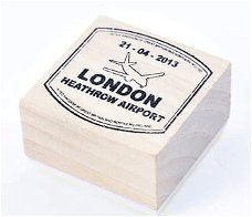 NIEUW Houten stempel London Heathrow Airport