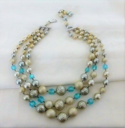 Vintage collier, 3-rijig - nr. 1