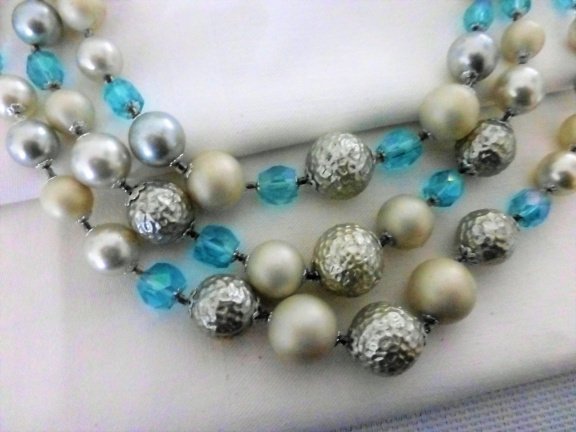 Vintage collier, 3-rijig - Afbeelding 2