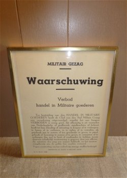 Ingelijste prent Militaire gezag - 1