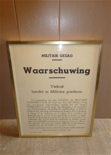 Ingelijste prent   Militaire gezag