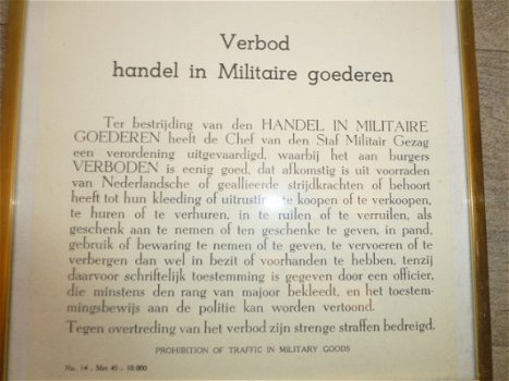 Ingelijste prent Militaire gezag - 3