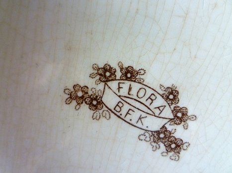 Serveerschaal FLORA B.F.K. eind 19de eeuw - 7
