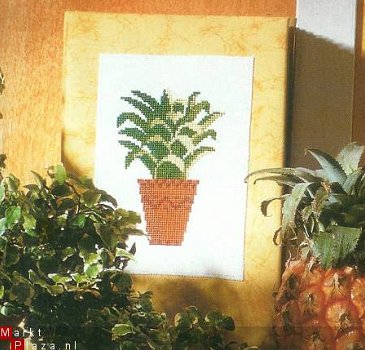 borduurpatroon 377 schilderijtje + boekomslag ananas - 2