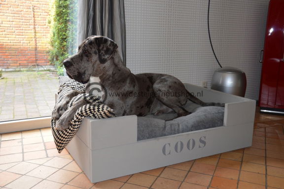 Steigerhouten hondenmand strak,Model Dutch. - Afbeelding 4