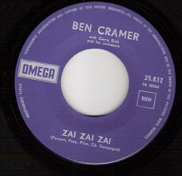 Ben Cramer - Zai Zai Zai	& Je Vergist je….. - Nederlandse Versie.songfestival 1968 - 1