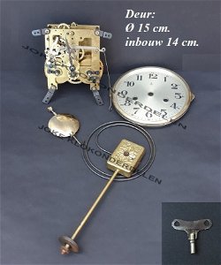 = Tafelklok uurwerk = G.Becker P18 = 38009