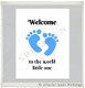 Baby kaart welcome little one roze A6 - 1 - Thumbnail