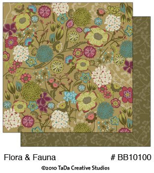 SALE NIEUW set 4 vel dubbelzijdig scrappapier Bountiful Blooms van TaDa Creative Studios - 3