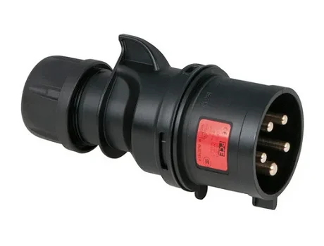 CEE 32A stekker zwart 380V - 400V IP44 - 0
