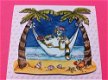 SALE GROTE RETIRED Houten stempel Beach Hammock van Penny Black. - 2 - Thumbnail