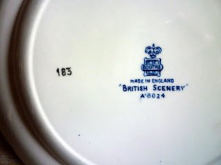 5 x Booths dessertbordjes British Scenery 1950 - 5