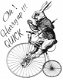 NIEUW Vintage clear stempel Rabbit On Bicycle - 1 - Thumbnail