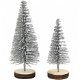 Kerstbomen set zilver 5 stuks miniaturen hobbymaterialen - 1 - Thumbnail