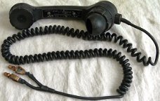 Handtelemicrofoon / Handset, type: H-7188, Silec, Koninklijke Landmacht, jaren'70/'80.(Nr.1)