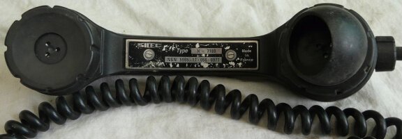 Handtelemicrofoon / Handset, type: H-7188, Silec, Koninklijke Landmacht, jaren'70/'80.(Nr.1) - 1