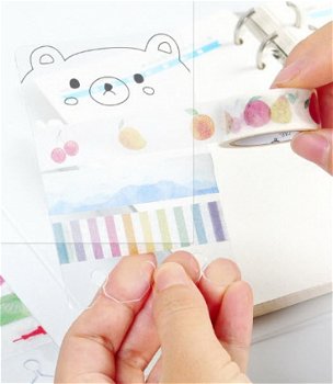 NIEUW Washi Tape Divider Tab Penguin voor Planner maat A5 - 2