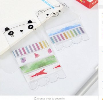 NIEUW Washi Tape Divider Tab Panda voor Planner maat A6 - 3