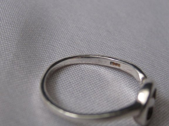 Zilveren ring maat 15.9 krul fantasie model - Afbeelding 4