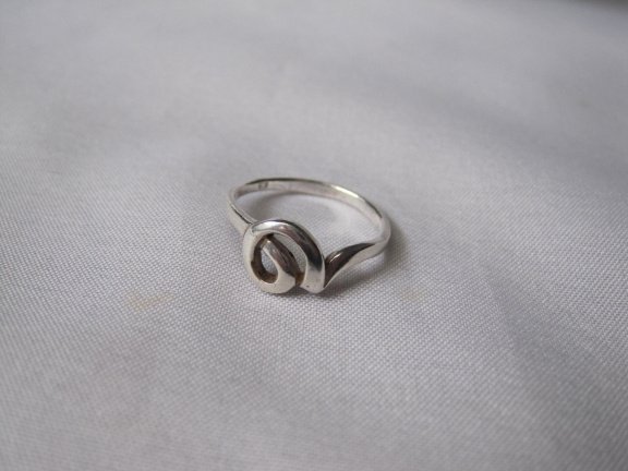 Zilveren ring maat 15.9 krul fantasie model - Afbeelding 7
