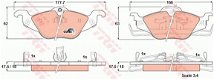 Remblokken Set Vooras TRW GDB1351 Opel Astra G 1998-2009 - 1 - Thumbnail