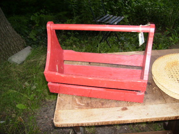 Gereedschapskistje/bakje van hout, vintage - nr. 1